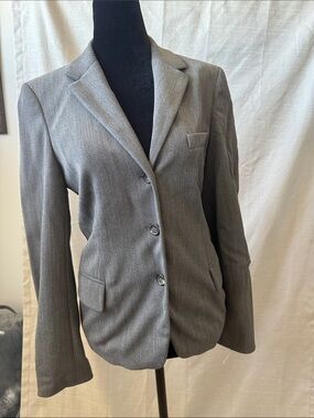 Jil Sander Tailored Gray Two-Button Blazer